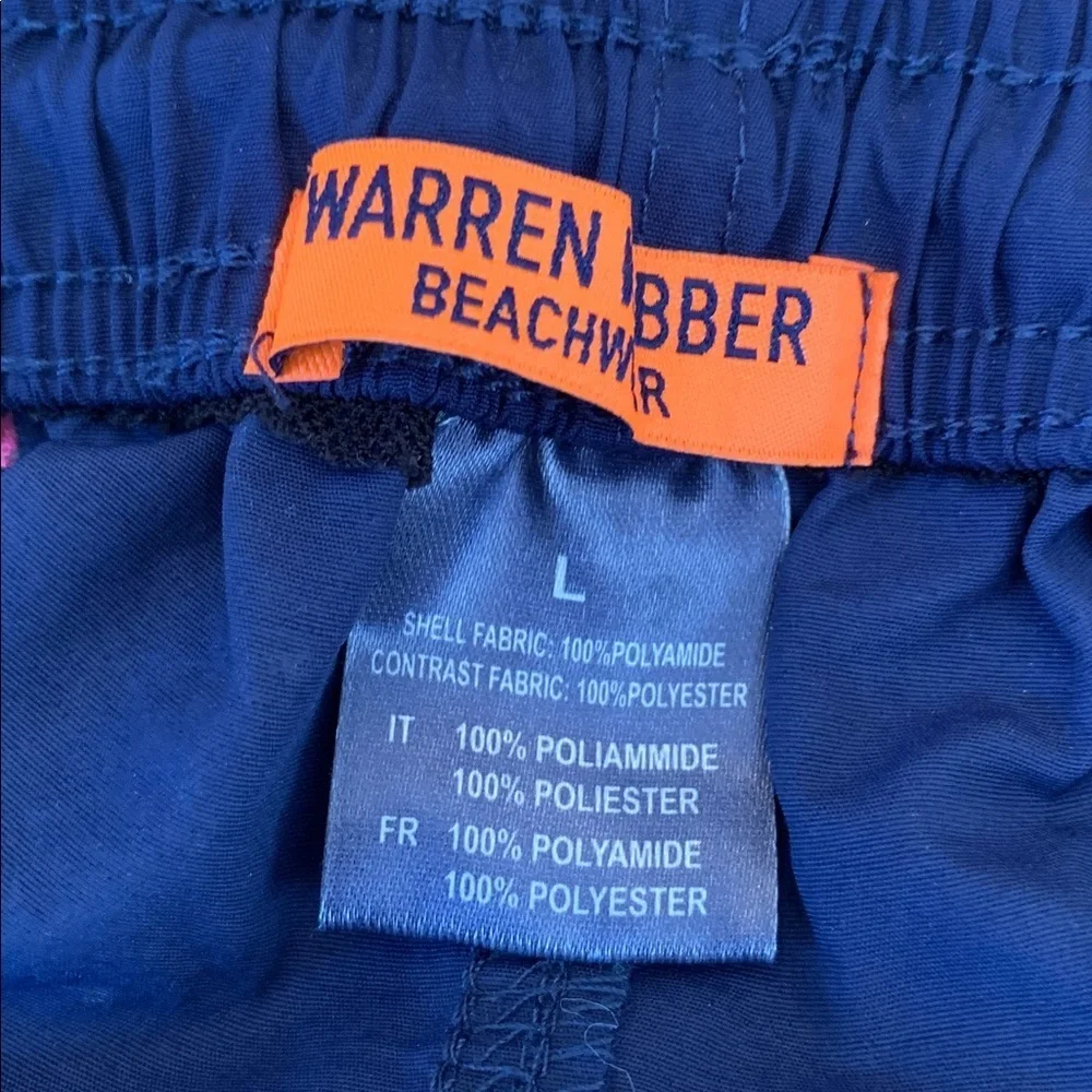 Warren Webber Swim Trunks beachwear blue with turtles Drawstring